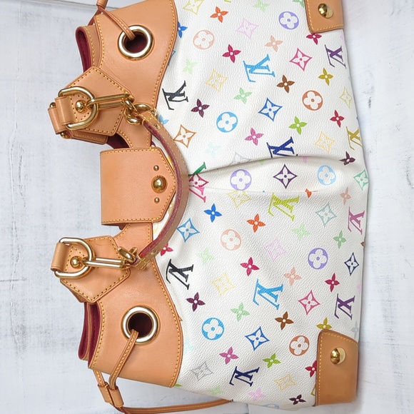 LOUIS VUITTON WHITE MULTI URSULA TOTE BAG - Picture 9 of 16